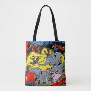 Bolso De Tela Giggle Animal Elephant Vintage Comics