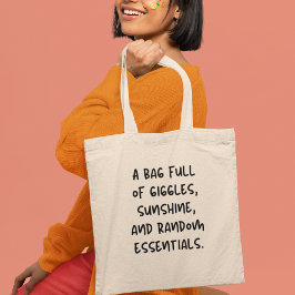 Bolso De Tela Giggles Sunshine & Random Essentials Funny Modern