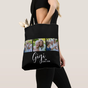 Bolso De Tela Gigi Script Establecido Negro 3 Foto