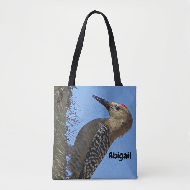 Bolso De Tela Gila Woodpecker Photo Southwest Desert Bird (Anverso)