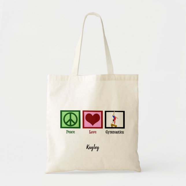 Bolso De Tela Gimnasia de amor por la paz Gimnasia personalizada (Frente)