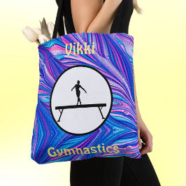 Bolso De Tela Gimnasia Equilibrio Beam Metallic Swirls Tote Bag