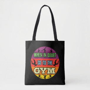 Bolso De Tela Gimnasia femenina cuando en duda van al gimnasio