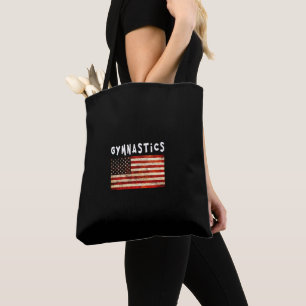Bolso De Tela Gimnasia Grunge Americana Bandera USA