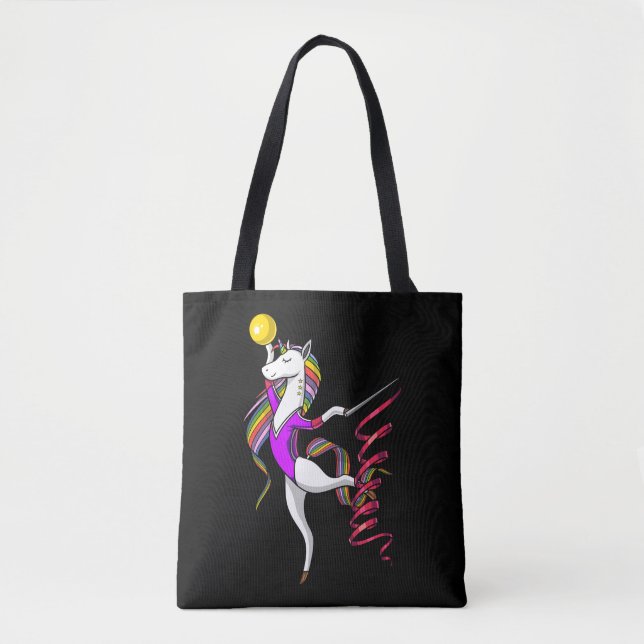 Bolso De Tela Gimnasia magnética de unicornio (Anverso)