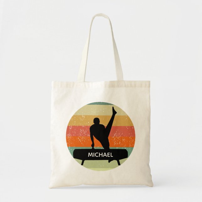 Bolso De Tela Gimnasia masculina Personalizado del atardecer (Frente)