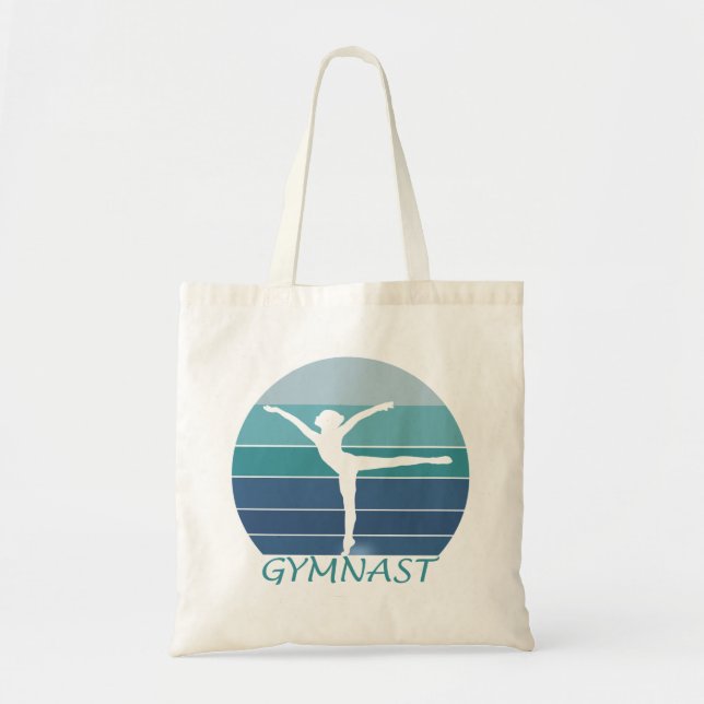 BOLSO DE TELA GIMNASIA- ME ENCANTAN LOS GIMNASTICOS. (Frente)