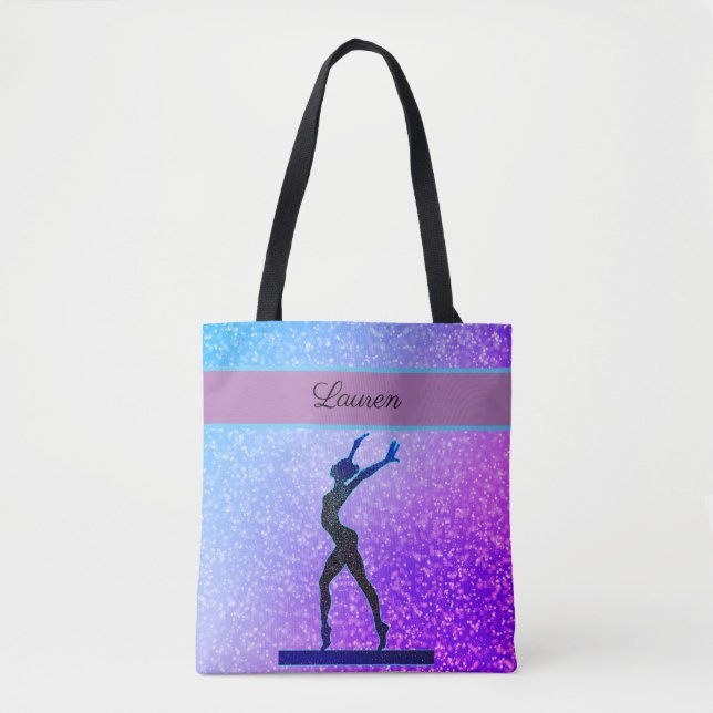 Bolso De Tela Gimnasia purpurina Beam Blue and Purple (Anverso)