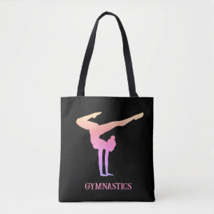 Bolso De Tela Gimnasia Purpurina rosa personalizada