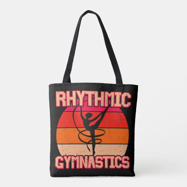 Bolso De Tela Gimnasia rítmica Naranja y rojo (Reverso)