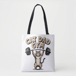 Bolso De Tela Gimnasio de gatos divertidos para papá