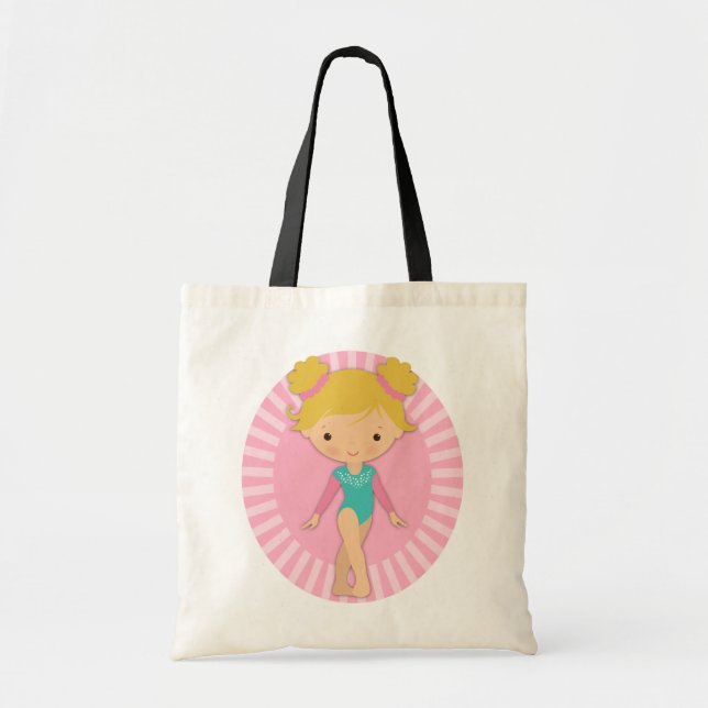 Bolso De Tela Gimnasta - Gimnasia Cuta - Aqua Blonde A (Frente)