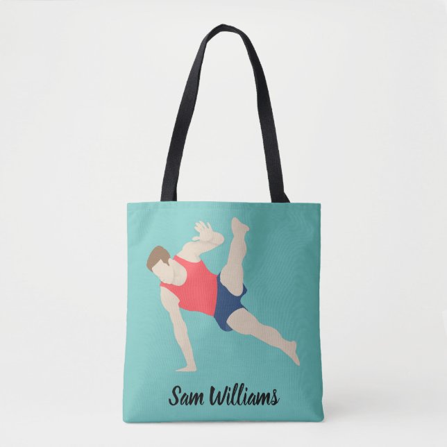 Bolso De Tela Gimnasta masculino (Anverso)
