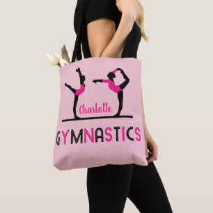 Bolso De Tela Gimnastas Personalizadas de Gimnasia Chica Cuidado