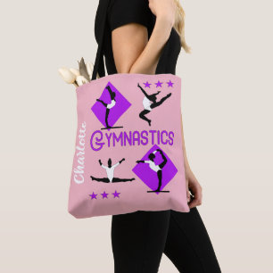 Bolso De Tela Gimnastas Personalizadas de Gimnasia Chica Cuidado