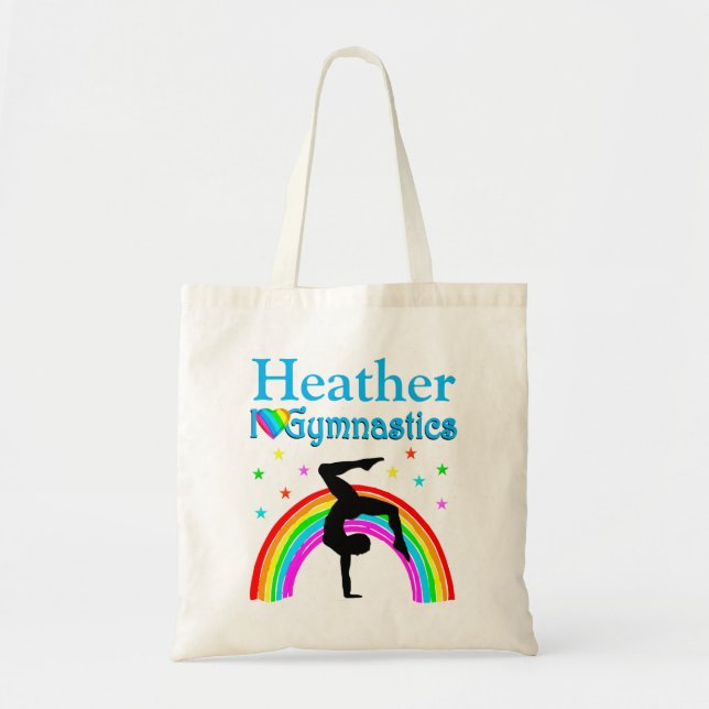 BOLSO DE TELA GIMNASTICA PERSONALIZADA AZUL DE LLUVIA TOTE BAG (Frente)