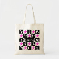 GIMNASTICA PERSONALIZADA EN NEGRO Y ROSA