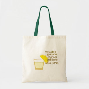 Bolso De Tela ginebra y tónico de los limones