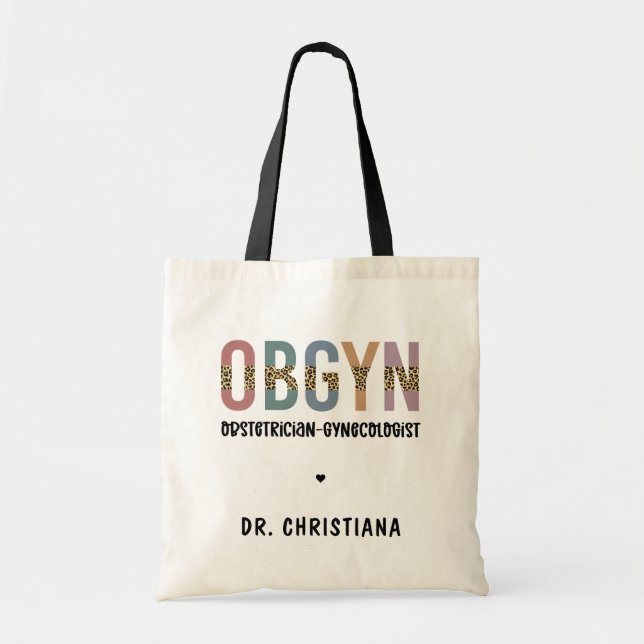 Bolso De Tela Ginecólogo Obstetricista Obstetricista Personaliza (Frente)