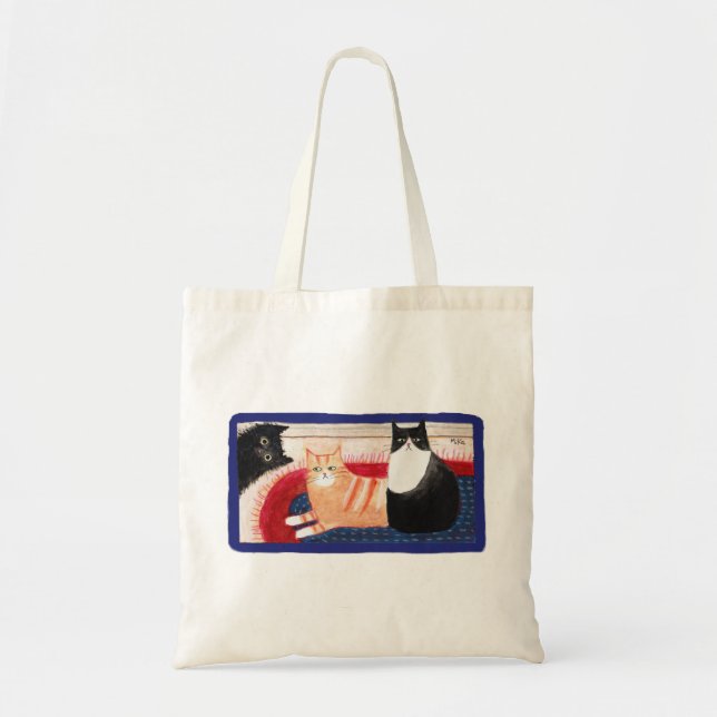 Bolso De Tela Ginger Tuxedo Funny Cat Lover (Frente)