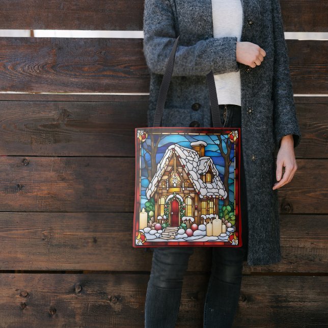 Bolso De Tela Gingerbread House Faux Sained Glass (Subido por el creador)