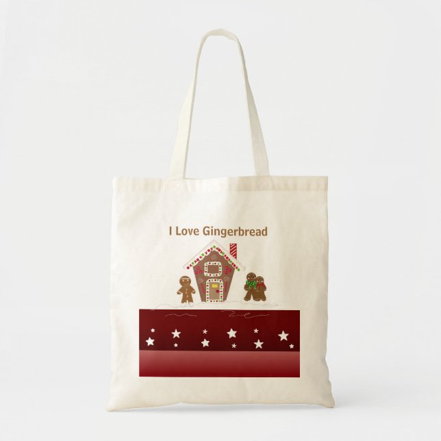 Bolso De Tela Gingerbread House y Gingerbread Men (Frente)