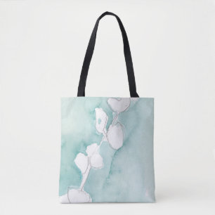 Bolso De Tela Ginkgo en el trullo polvoriento - blanco