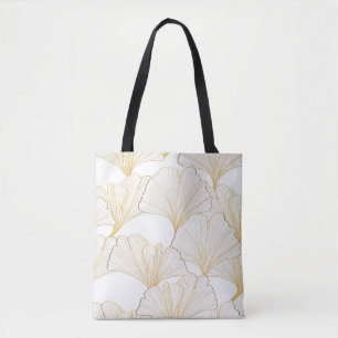 Bolso De Tela Ginkgo Gold: Lujoso acuerdo de hojas
