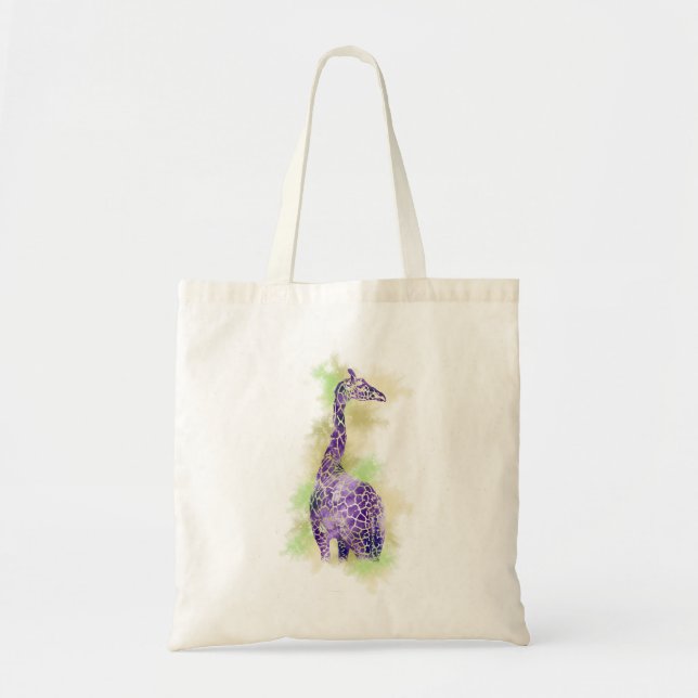 Bolso De Tela Girafa acuarela 1 (Frente)