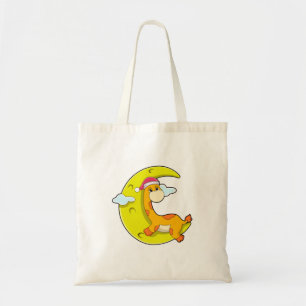 Bolso De Tela Girafa durmiendo en la luna