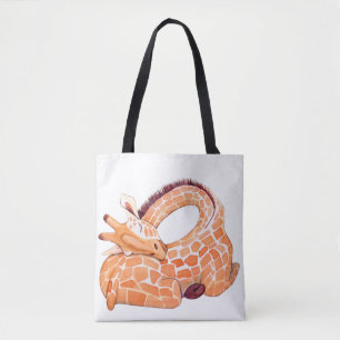 Bolso De Tela Girafa durmiente: Agua suave