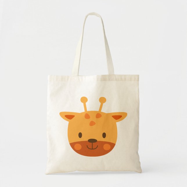 Bolso De Tela Giraffe Birthday Kids Art (Frente)