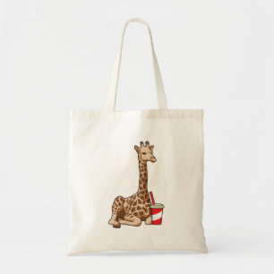 Bolso De Tela Giraffe con bebida