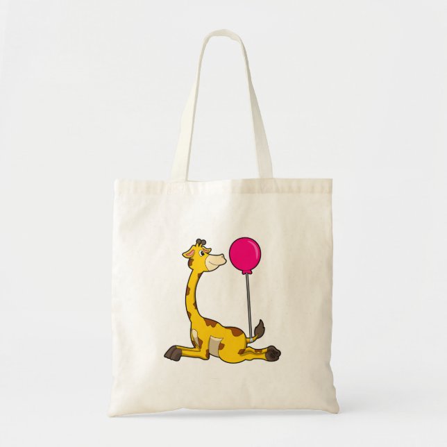 Bolso De Tela Giraffe con globo (Frente)