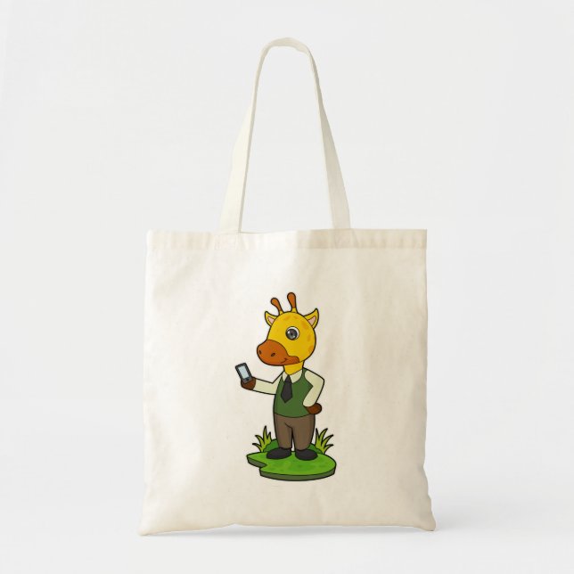 Bolso De Tela Giraffe con móvil (Frente)