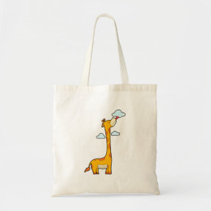 Bolso De Tela Giraffe con nubes