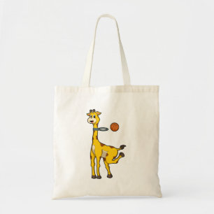 Bolso De Tela Giraffe en baloncesto con aro de baloncesto