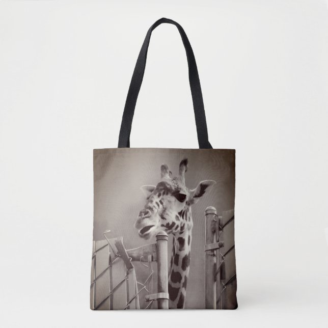 Bolso De Tela Giraffe Fotografía - Estilo de época (Anverso)