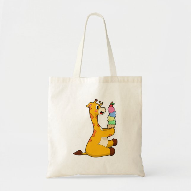 Bolso De Tela Giraffe Helado Waffle (Frente)