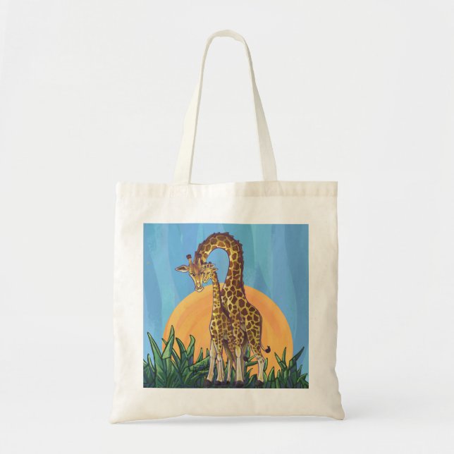 Bolso De Tela Giraffe Mama y Baby (Frente)