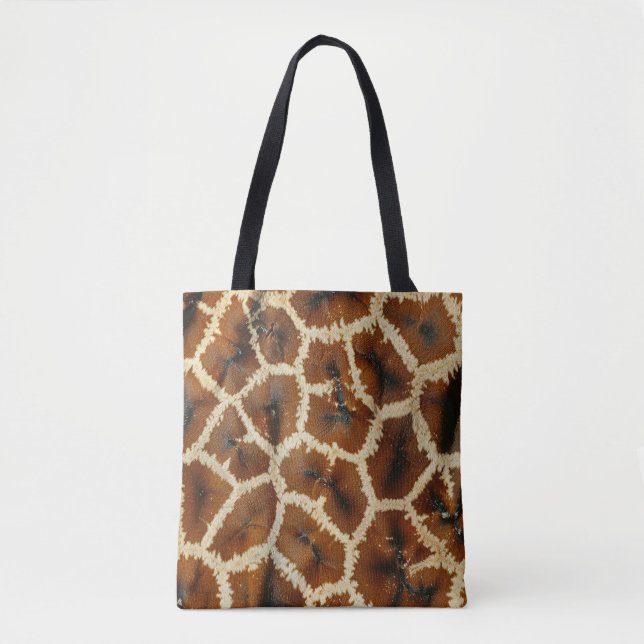 Bolso De Tela Giraffe moderna de moda Imprimir marrón (Anverso)
