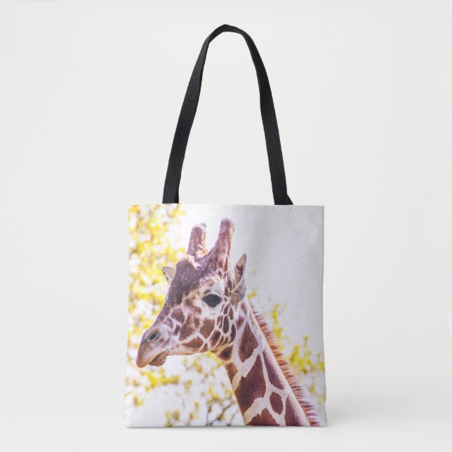 Bolso De Tela Giraffe Portrait (Anverso)