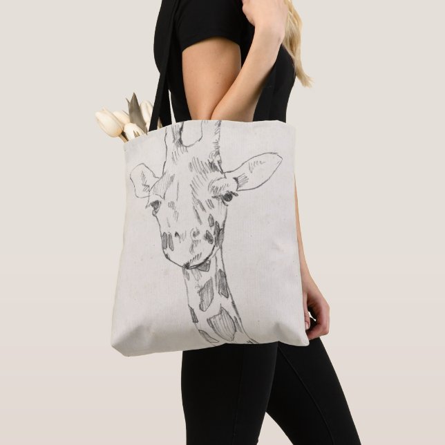 Bolso De Tela Giraffe Portrait | Esbozo (Detalle)