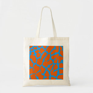 Bolso De Tela Giraffe Print Naranja Cyan