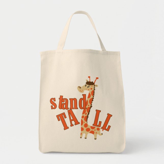 Bolso De Tela Giraffe Stand Tall (Frente)