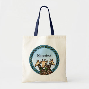 Bolso De Tela Giraffes y Laurel, agrega tu nombre