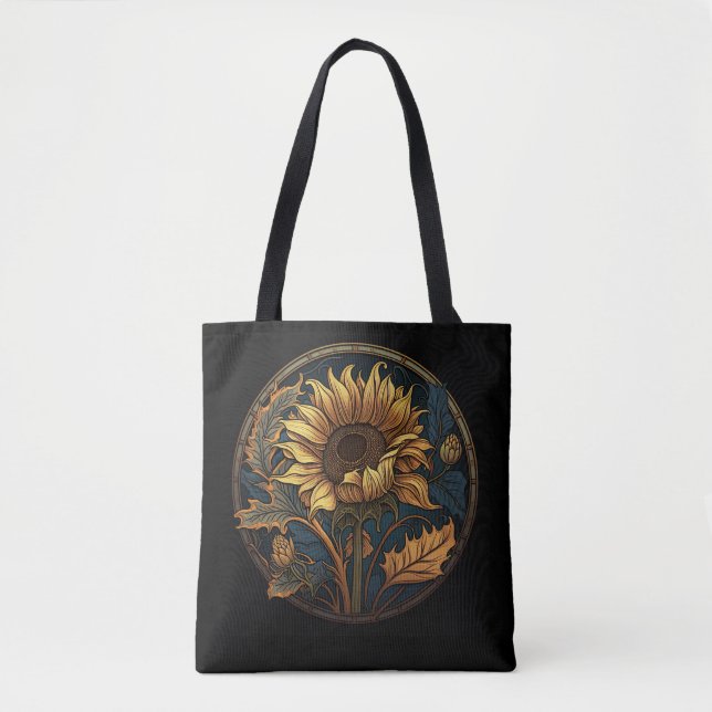 Bolso De Tela Girasol Art Nouveau (Anverso)