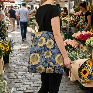 Bolso De Tela Girasol Art Nouveau