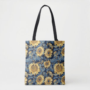 Bolso De Tela Girasol Art Nouveau
