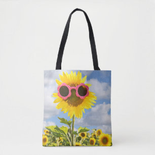 Bolso De Tela girasol con gafas de sol